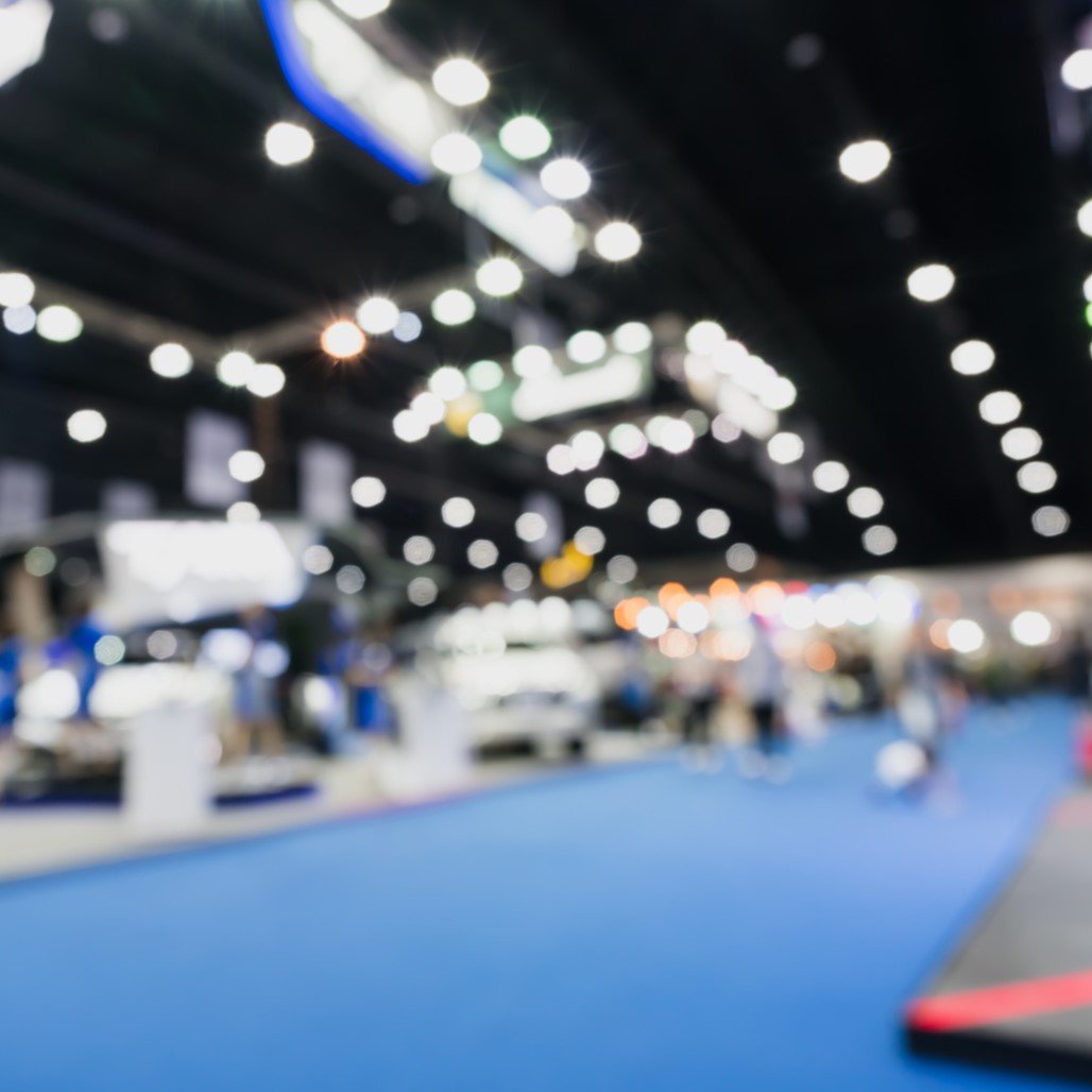 B2B trade show exhibit floor
